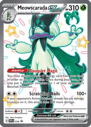 Meowscarada ex 078 - SV Scarlet & Violet Promo Cards Holofoil - for just $1.44! 