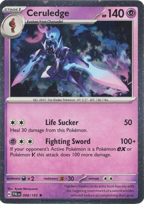 Ceruledge (098/193) (Cosmos Holo) [Scarlet & Violet: Paldea Evolved] - for just $0.20! 
