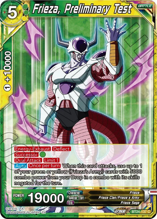Frieza, Preliminary Test (BT24-137) [Beyond Generations] - for just $0.10! 