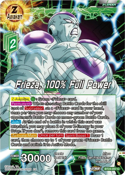 Frieza, 100% Full Power (BT24-057) [Beyond Generations] - for just $0.10! 