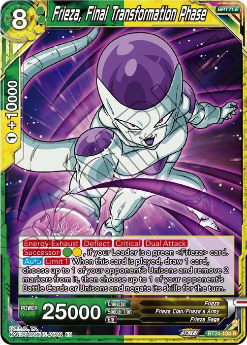 Frieza, Final Transformation Phase (BT24-134) [Beyond Generations] - for just $0.25! 