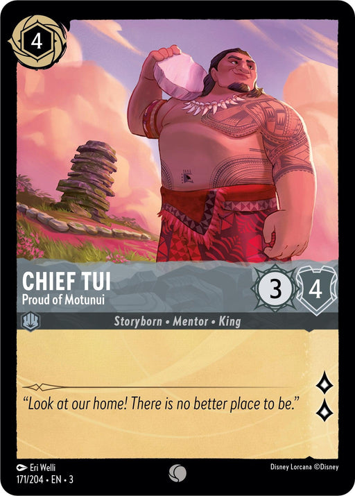 Chief Tui - Proud of Motunui (171/204) - Into the Inklands - for just $0.02! 