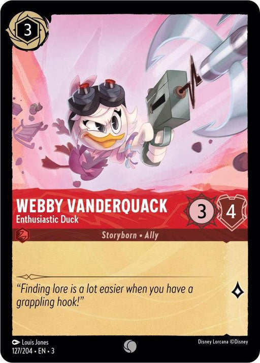 Webby Vanderquack - Enthusiastic Duck (127/204) - Into the Inklands - for just $0.02! 