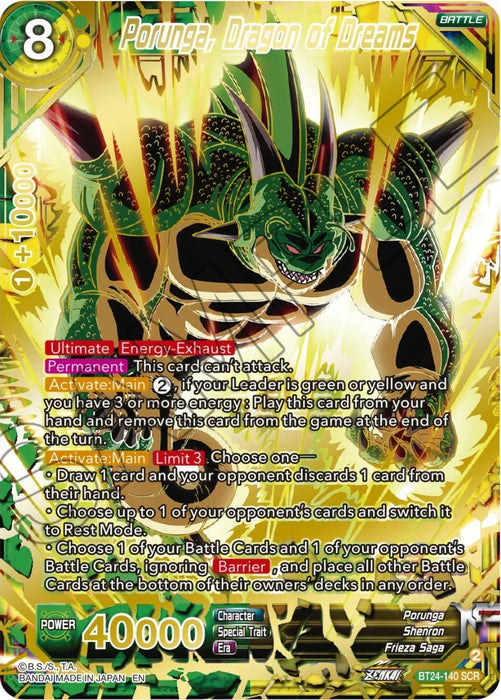 Porunga, Dragon of Dreams (BT24-140) [Beyond Generations] - for just $61.20! 
