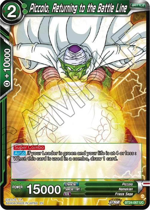 Piccolo, Returning to the Battle Line (BT24-067) [Beyond Generations] - for just $0.10! 
