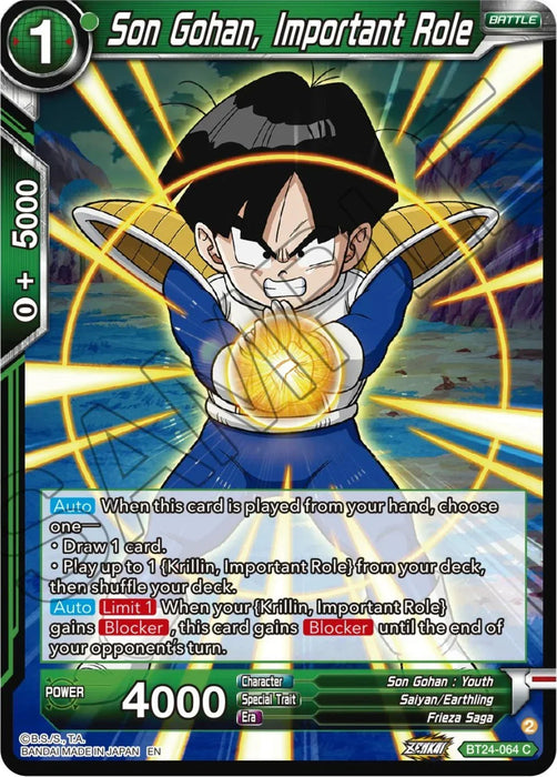 Son Gohan, Important Role (BT24-064) [Beyond Generations] - for just $0.10! 
