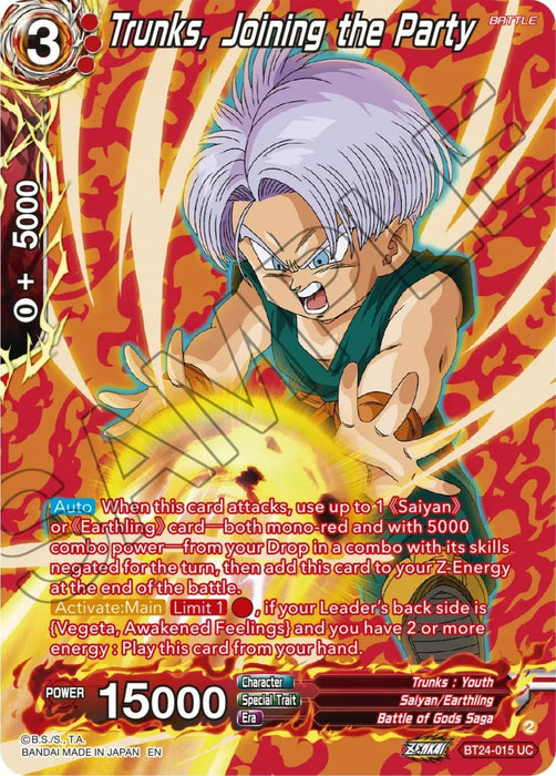 Trunks, Joining the Party (Collector Booster) (BT24-015) [Beyond Generations] - for just $0.20! 