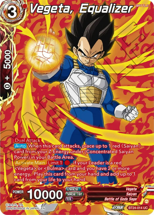 Vegeta, Equalizer (Collector Booster) (BT24-014) [Beyond Generations] - for just $0.20! 