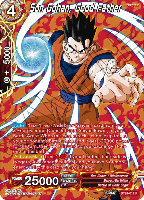Son Gohan, Good Father (Collector Booster) (BT24-011) [Beyond Generations] - for just $0.30! 