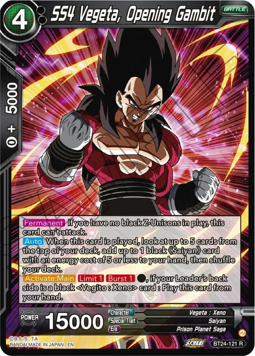 SS4 Vegeta, Opening Gambit (BT24-121) [Beyond Generations] - for just $0.15! 