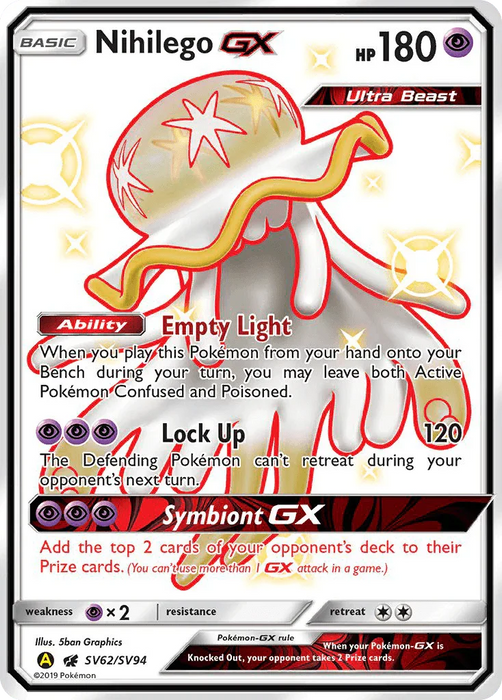 Nihilego GX (SV62/SV94) [Sun & Moon: Hidden Fates - Shiny Vault] - for just $6.90! 