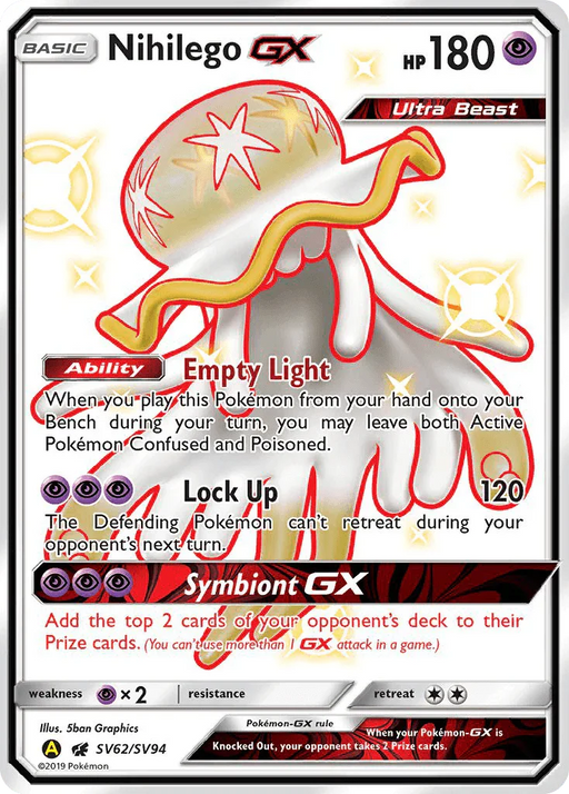 Nihilego GX (SV62/SV94) [Sun & Moon: Hidden Fates - Shiny Vault] - for just $7.55! 