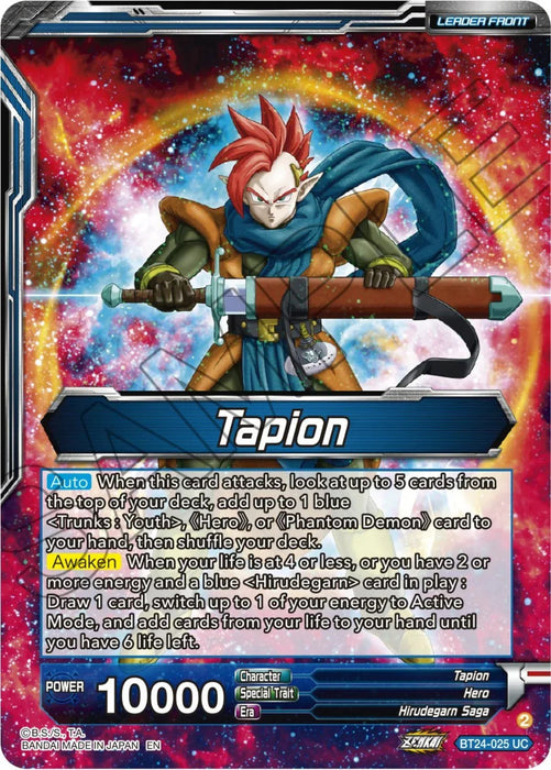 Tapion // Tapion, Hero Revived in the Present (BT24-025) [Beyond Generations] - for just $0.10! 