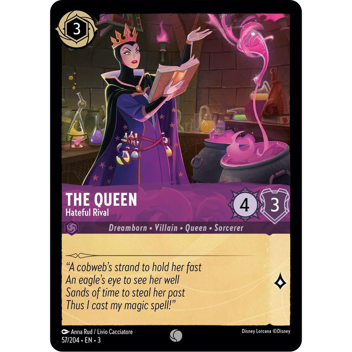 The Queen - Hateful Rival (57/204) [Into the Inklands] - Just $0.05! Shop now at Retro Gaming of Denver