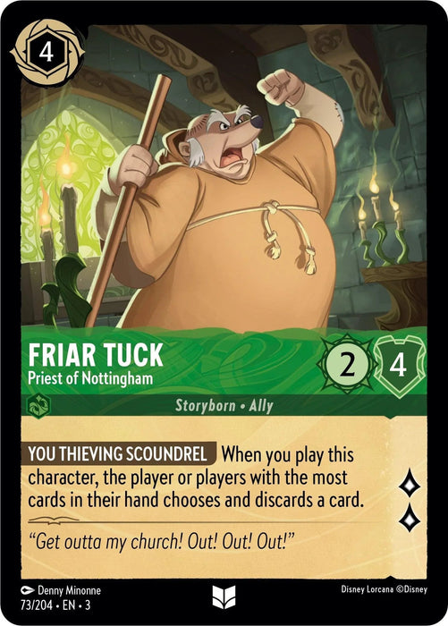 Friar Tuck - Priest of Nottingham (73/204) [Into the Inklands] - for just $0.10! 