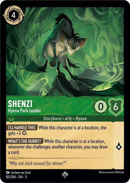 Shenzi - Hyena Pack Leader (85//204) [Into the Inklands] - for just $0.10! 