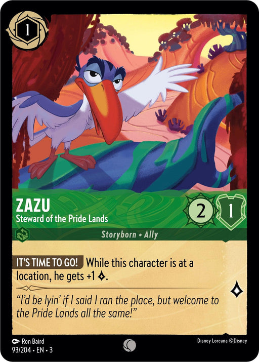 Zazu - Steward of the Pride Lands (93/204) - Into the Inklands - for just $0.02! 