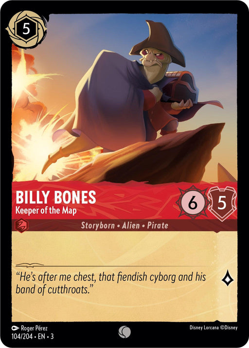 Billy Bones - Keeper of the Map (104/204) - Into the Inklands - for just $0.02! 