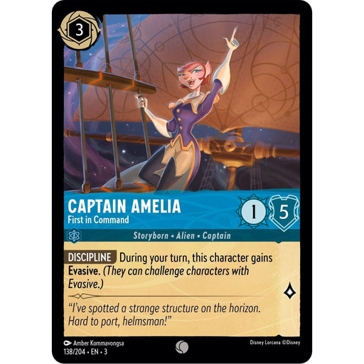 Captain Amelia - First in Command (138//204) [Into the Inklands] - Just $0.04! Shop now at Retro Gaming of Denver