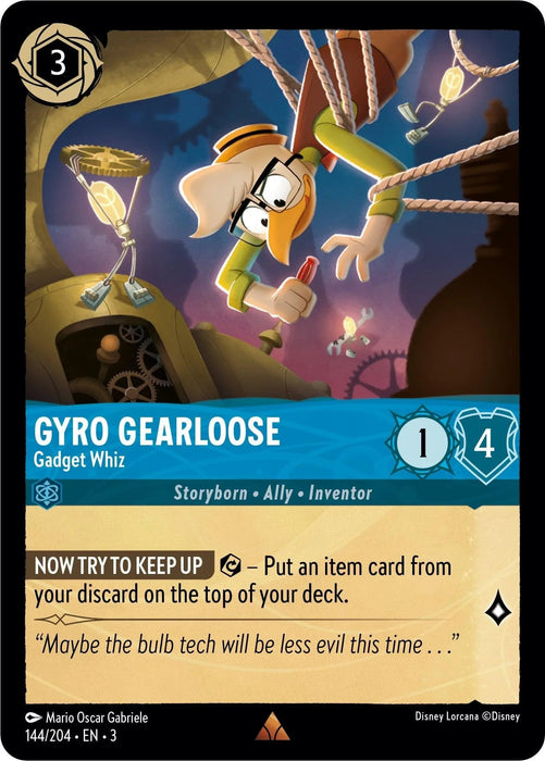 Gyro Gearloose - Gadget Whiz (144//204) [Into the Inklands] - for just $0.10! 