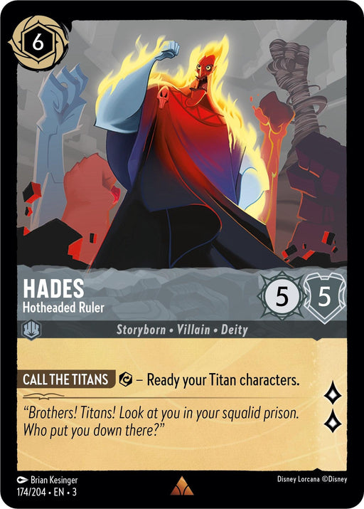 Hades - Hotheaded Ruler (174/204) - Into the Inklands - for just $0.05! 