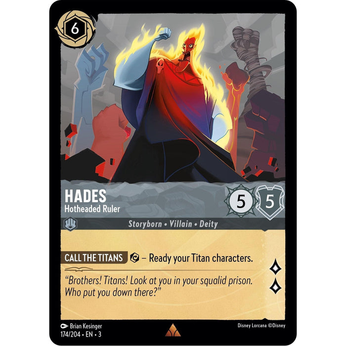 Hades - Hotheaded Ruler (174/204) [Into the Inklands] - Just $0.10! Shop now at Retro Gaming of Denver