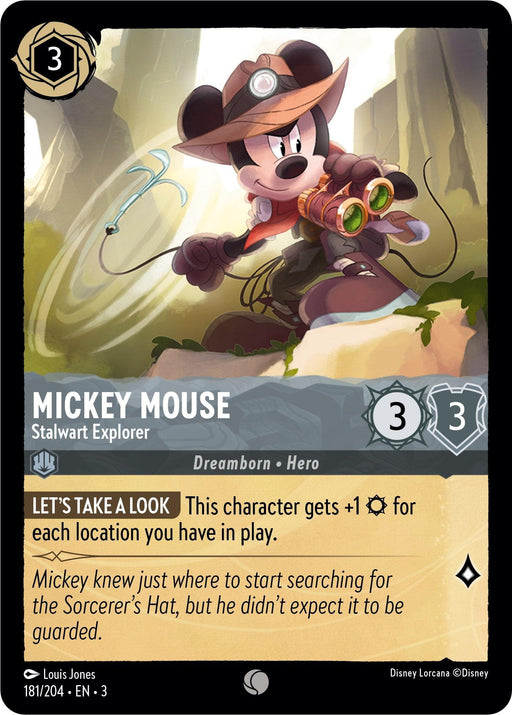 Mickey Mouse - Stalwart Explorer (181/204) - Into the Inklands - for just $0.03! 