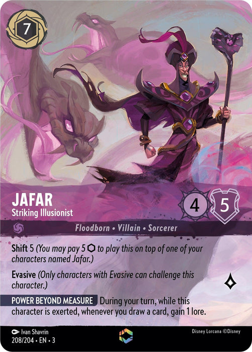 Jafar - Striking Illusionist (Enchanted) (208/204) - Into the Inklands Holofoil - for just $16.45! 
