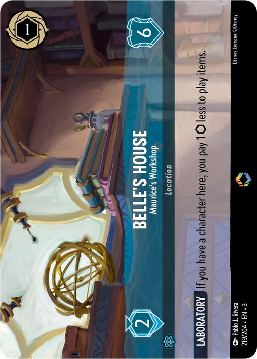 Belle's House - Maurice's Workshop (Enchanted) (219/204) - Into the Inklands Holofoil - for just $6.22! 