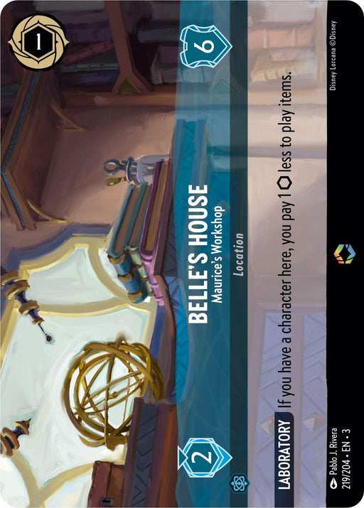 Belle's House - Maurice's Workshop (Enchanted) (219/204) - Into the Inklands Holofoil - for just $7.33! 