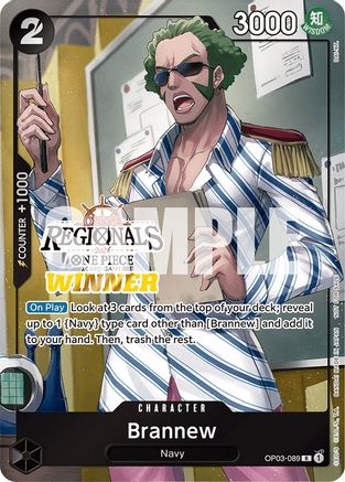 Brannew (Online Regional 2024) [Winner] (OP03-089) - One Piece Promotion Cards Foil - for just $1500! 