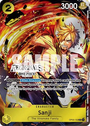 Sanji (Online Regional 2024) [Participant] (OP03-102) - One Piece Promotion Cards Foil - for just $12.43! 