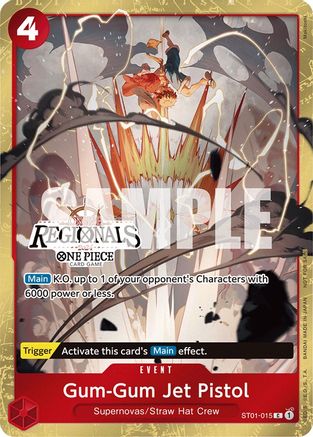 Gum-Gum Jet Pistol (Online Regional 2024) [Participant] (ST01-015) - One Piece Promotion Cards Foil - for just $10.82! 