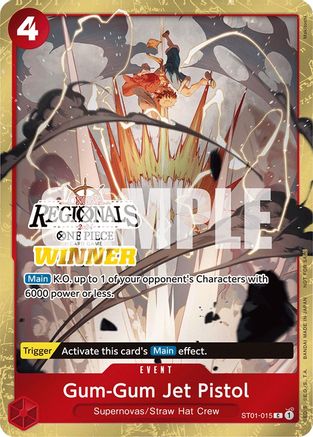 Gum-Gum Jet Pistol (Online Regional 2024) [Winner] (ST01-015) - One Piece Promotion Cards Foil - for just $3750! 
