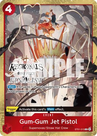 Gum-Gum Jet Pistol (Offline Regional 2024) [Finalist] (ST01-015) - One Piece Promotion Cards Foil - for just $14! 
