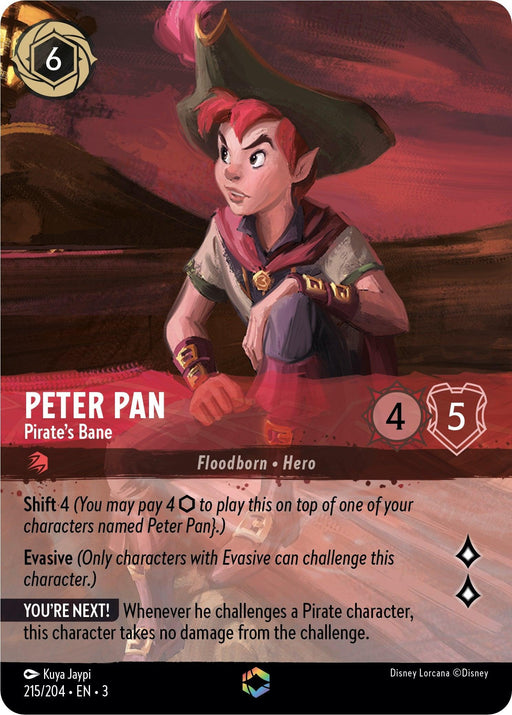 Peter Pan - Pirate's Bane (Enchanted) (215/204) - Into the Inklands Holofoil - for just $15.40! 