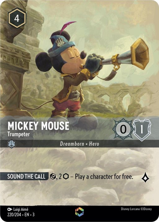 Mickey Mouse - Trumpeter (Enchanted) (220/204) - Into the Inklands Holofoil - for just $44.38! 