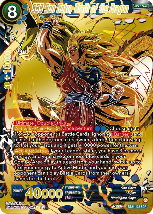 SS3 Son Goku, Wrath of the Dragon (BT24-138) [Beyond Generations] - for just $91.20! 