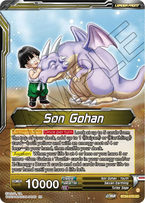Son Gohan // Son Gohan, Rampage Premonition (BT24-079) [Beyond Generations] - for just $0.10! 