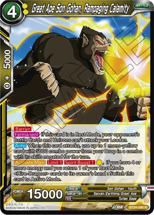 Great Ape Son Gohan, Rampaging Calamity (BT24-090) [Beyond Generations] - for just $0.10! 