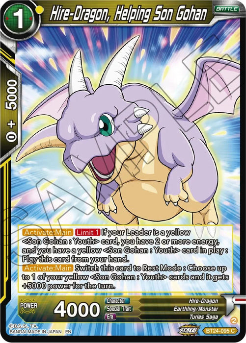 Hire-Dragon, Helping Son Gohan (BT24-095) [Beyond Generations] - for just $0.10! 