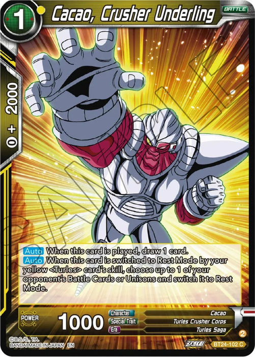 Cacao, Crusher Underling (BT24-102) [Beyond Generations] - for just $0.10! 