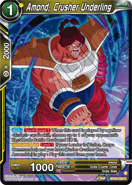 Amond, Crusher Underling (BT24-100) [Beyond Generations] - for just $0.10! 