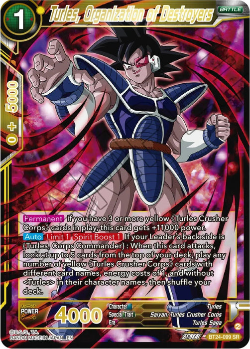 Turles, Organization of Destroyers (BT24-099) [Beyond Generations] - for just $0.15! 