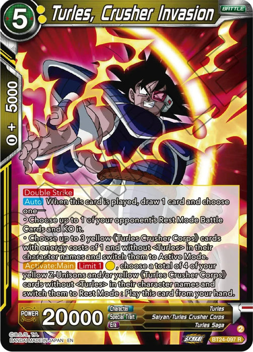 Turles, Crusher Invasion (BT24-097) [Beyond Generations] - for just $0.10! 