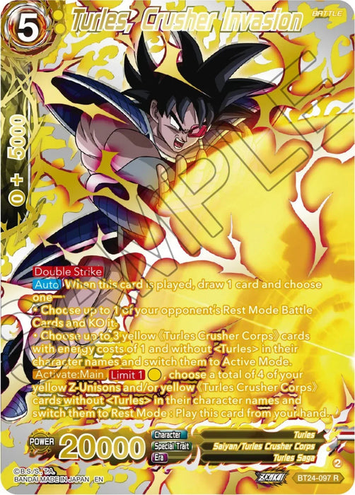 Turles, Crusher Invasion (Collector Booster) (BT24-097) [Beyond Generations] - for just $0.70! 