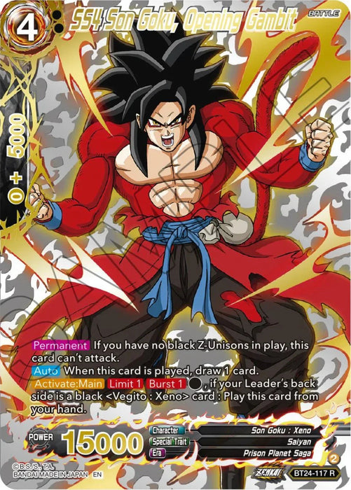 SS4 Son Goku, Opening Gambit (Collector Booster) (BT24-117) [Beyond Generations] - for just $5.60! 