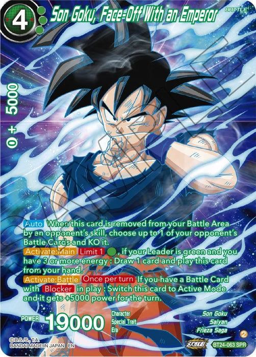 Son Goku, Face-Off With an Emperor (SPR) (BT24-063) [Beyond Generations] - for just $5.70! 