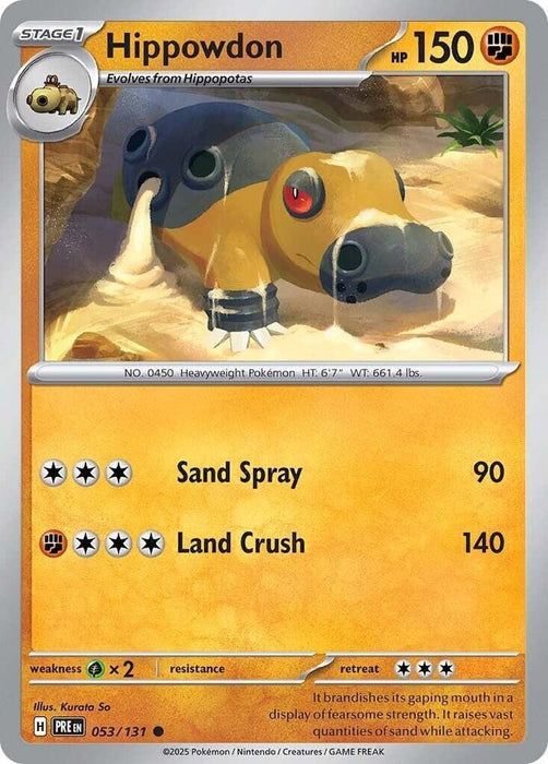 Hippowdon (053/131) [Scarlet & Violet: Prismatic Evolutions] - for just $0.10! 
