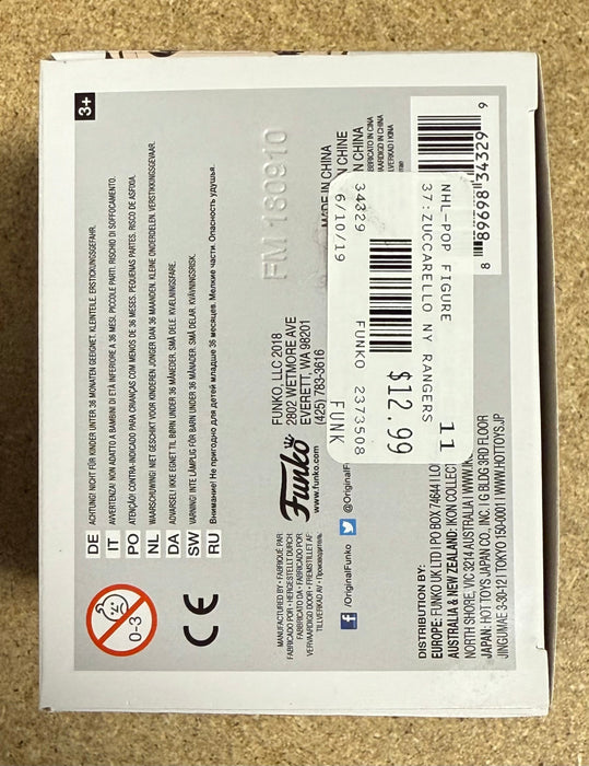 Mats Zuccarello Signed NHL Hockey New York Rangers Funko Pop! #37 With JSA COA - for just $200! 
